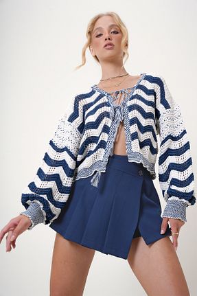 رویه سرمه ای زنانه اکریلیک - پلی استر Trend Alaçatı Stili - کد 856288275