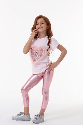 ساق شلواری صورتی بچه گانه بافت Colorinas - کد 53804349