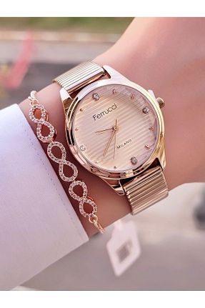 ساعت مچی صورتی زنانه 31-35 میلی متر Ferrucci - کد 836893711