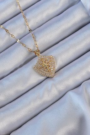 گردنبند استیل ( فولاد ) رنگی زنانه روکش طلا REKA MODA - کد 856778508