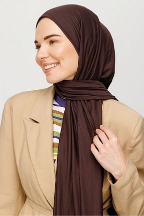 شال قهوه ای زنانه ویسکون HUDANA - کد 856150503