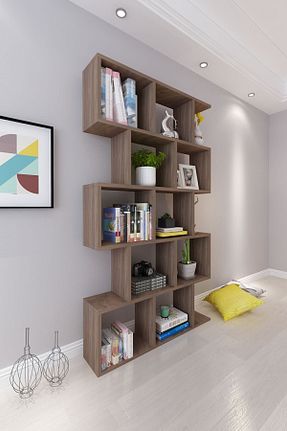 قفسه کتاب قهوه ای 157 سانتی متر Moonlife - کد 39200495