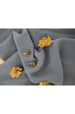 گوشواره جواهر قهوه ای سنگ طبیعی Brs - کد 856473549
