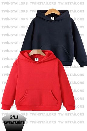 سوئیشرت قرمز بچه گانه ساده twins tailors - کد 856475171