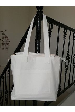 کیف دوشی بژ زنانه پارچه ای IŞIK - کد 349180667