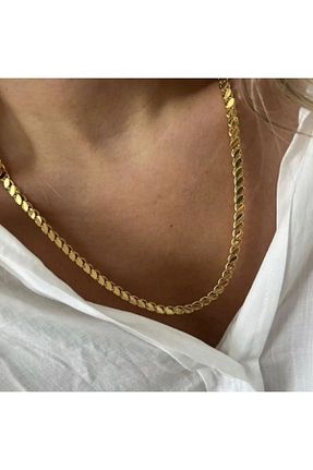 گردنبند استیل ( فولاد ) طلائی زنانه استیل (فولاد) İNN JEWELLERY - کد 803144324