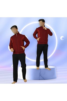 ست گرمکن زرشکی مردانه پنبه ای The Clover - کد 856548071