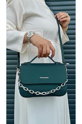 کیف دوشی سبز زنانه چرم مصنوعی Just Polo - کد 856569294