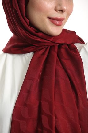 شال زرشکی زنانه Kesik Elyaf m moon scarf - کد 815379701