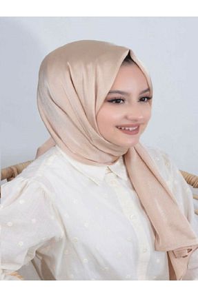 شال بژ زنانه پنبه پلی استر ALLURİNG - کد 150274560