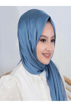 شال آبی زنانه پنبه پلی استر ALLURİNG - کد 152712940