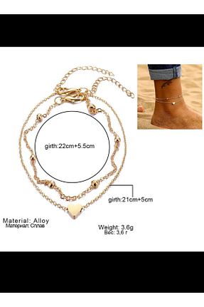 خلخال جواهر طلائی زنانه رودیوم Arescollection - کد 810044515