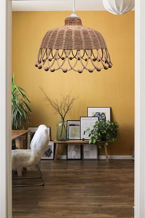 لوستر قهوه ای بامبو Belkıs Rattan - کد 718284445