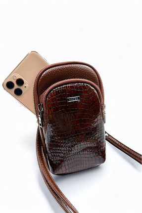 کیف دوشی قهوه ای زنانه چرم خالص VOSTRO - کد 856657861