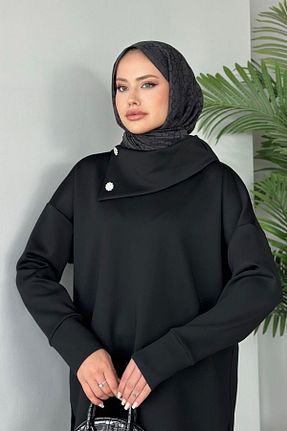 ست بالاتنه و پائین تنه مشکی زنانه بافتنی Genel Markalar - کد 856662310