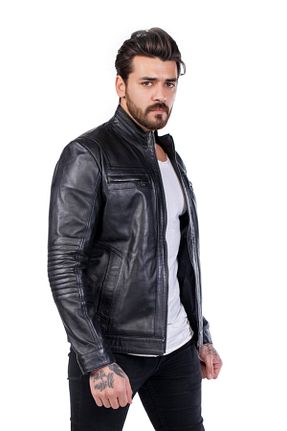 کت مشکی مردانه اسلیم فیت BATU DERİ - کد 242585878