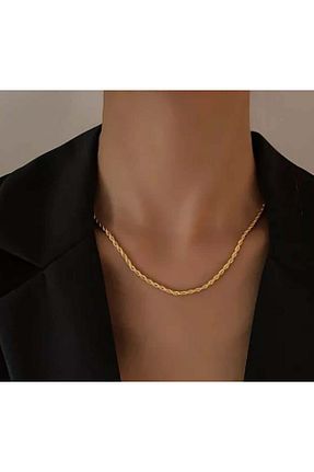 گردنبند استیل ( فولاد ) طلائی زنانه استیل (فولاد) SONES - کد 770871826