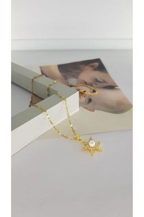 گردنبند استیل ( فولاد ) طلائی زنانه استیل (فولاد) SONES - کد 770871371