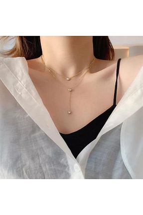 گردنبند استیل ( فولاد ) طلائی زنانه استیل (فولاد) SONES - کد 770871703
