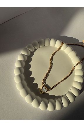 گردنبند استیل ( فولاد ) طلائی زنانه استیل ضد زنگ Çelik - کد 852843220