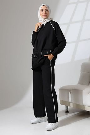 ست بالاتنه و پائین تنه حجاب مشکی زنانه Relaxed Mihran Butik - کد 841143530