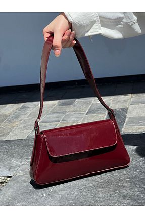 کیف دوشی زرشکی زنانه چرم مصنوعی Lana - کد 839478029