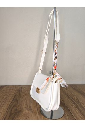 کیف دوشی سفید زنانه چرم مصنوعی YMZBAG - کد 856611927