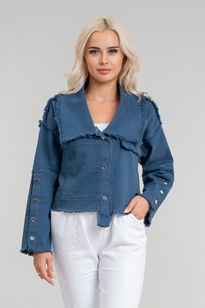 کاپشن آبی زنانه گشاد Bold & Young - کد 856770228