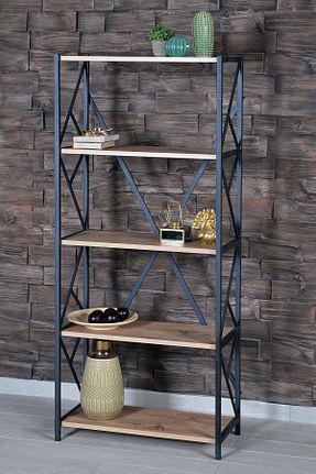 قفسه کتاب قهوه ای 151 سانتی متر Mavera Home - کد 80627399