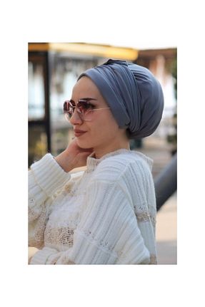روسری طوسی پنبه ای Ayselcehobi - کد 378077979