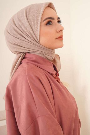شال قهوه ای زنانه ویسکون Huzurlu İpek - کد 846985069