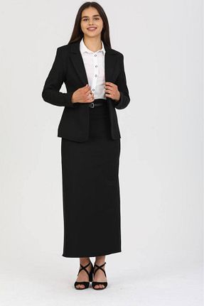دامن مشکی زنانه پارچه SIMO CLUB - کد 851413185