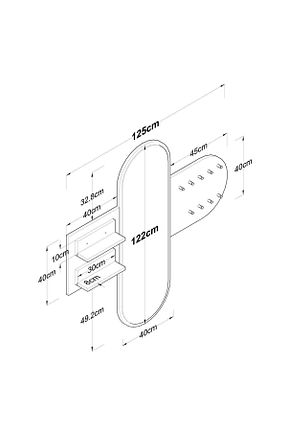 چوب لباسی سفید 40 cm 125 cm کد 86673835