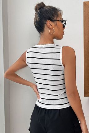 بلوز سفید زنانه رگولار MADALİNA - کد 856869988