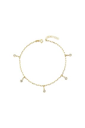 خلخال طلا سبز زنانه 14 عیار Başbuğ Mücevher - کد 856877966