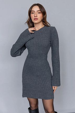 لباس طوسی زنانه تریکو Genel Markalar - کد 793935399