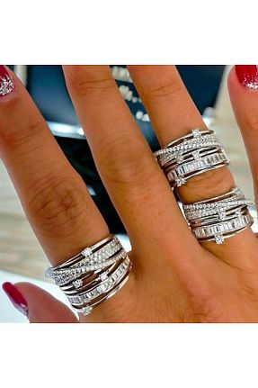 انگشتر نقره زنانه زیرکن Rachel Silver - کد 817154220