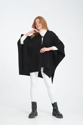 پانچو مشکی زنانه اکریلیک VEGA MODA - کد 856925167