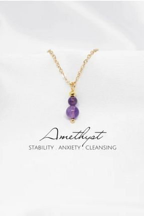 گردنبند جواهر رنگی زنانه سنگ طبیعی NBS Beautiful Naturel Stones - کد 856971457