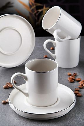فنجان قهوه سفید 6 نفره Kitchen Life - کد 812624663