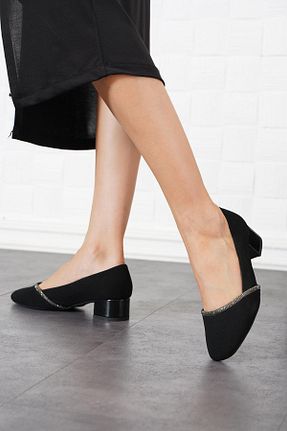 کفش پاشنه بلند کلاسیک مشکی زنانه پارچه Moda Pie - کد 457095665