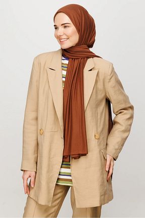 شال قهوه ای زنانه ویسکون HUDANA - کد 856149305