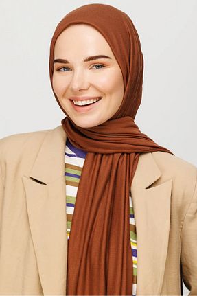 شال قهوه ای زنانه ویسکون HUDANA - کد 856149305