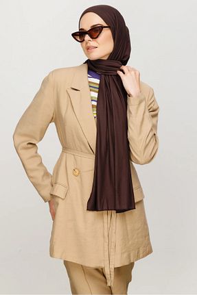 شال قهوه ای زنانه ویسکون HUDANA - کد 856150503