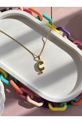 گردنبند جواهر طلائی زنانه روکش طلا Claritas Takı - کد 744603565