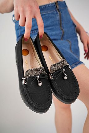 کفش پاشنه بلند پر مشکی زنانه پاشنه متوسط (5-9 سانتی متر) epaavm - کد 813664205