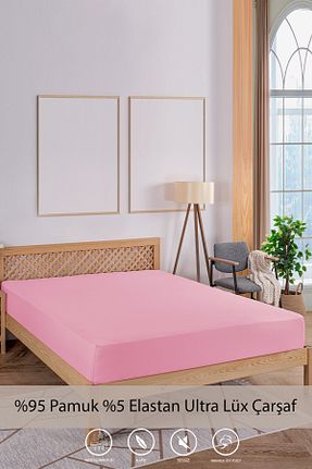 ست ملحفه تکنفره صورتی پنبه ای y.h yıldızer home collection - کد 856528658