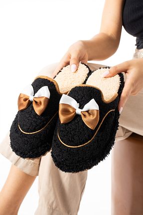دمپائی مشکی زنانه پارچه ای Moda Devrin - کد 856537083