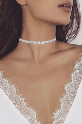 گردنبند جواهر طوسی زنانه سنگ MAKSESUAR - کد 856608738