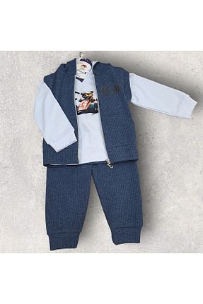 ست بالاتنه و پائین تنه سرمه ای بچه گانه بافت Tosyalı Burak Bebe - کد 849830886